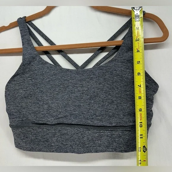 LULULEMON Energy Bra *Long Line - Medium Support Size 8 B/C - Heather Gray - Picture 6 of 7